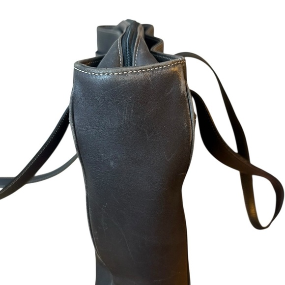 Coach Vintage Hampton Chocolate Brown Leather Laptop Shoulder Bag - Picture 2 of 15